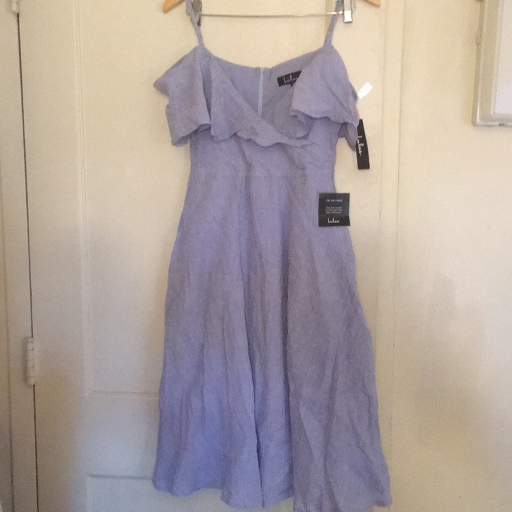 NWT Lulus Yacht Striped Midi Dress